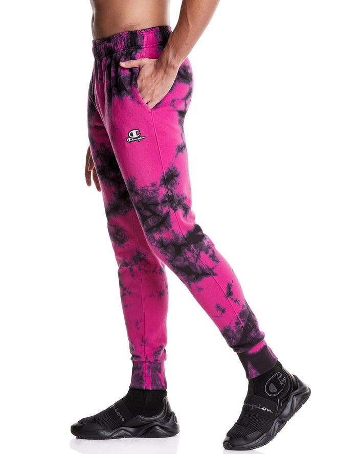 Champion Joggingbroek Heren - Roze/Zwart - Galaxy Dye ( 973102-NHP )